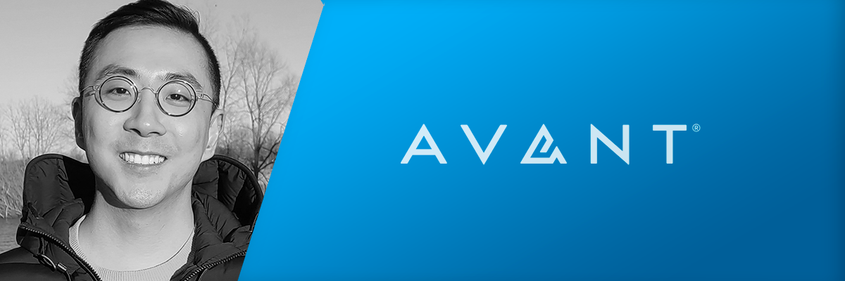 Song next to Avant logo on blue background